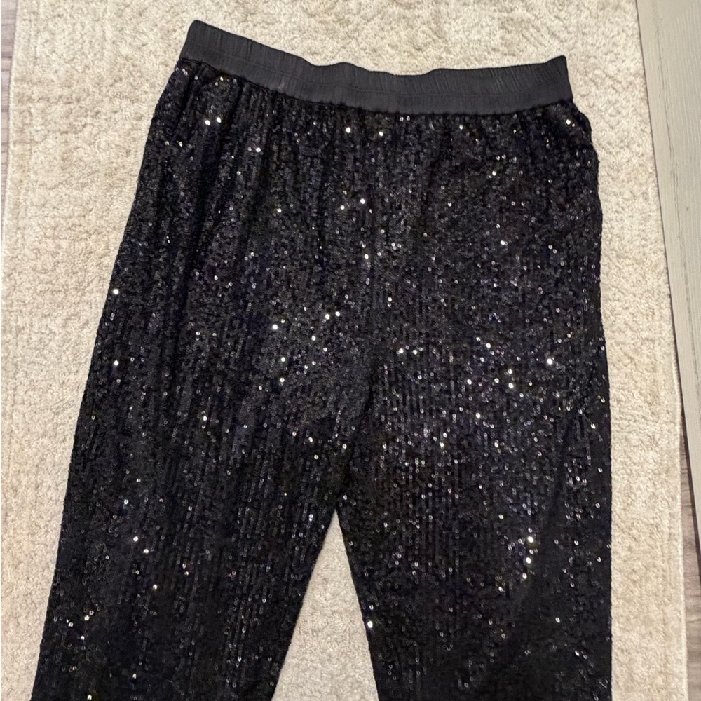 Ramy Brook Black sequin pants L